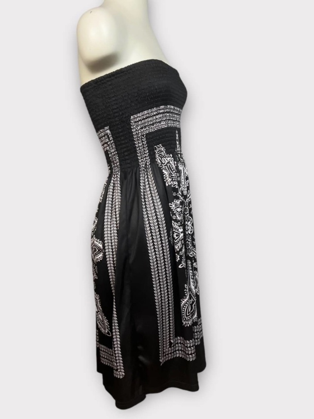 VENUS BLACK STRAPLESS SUNDRESS/MAXI DRESS or SWIM COVERUP - Picture 4 of 11